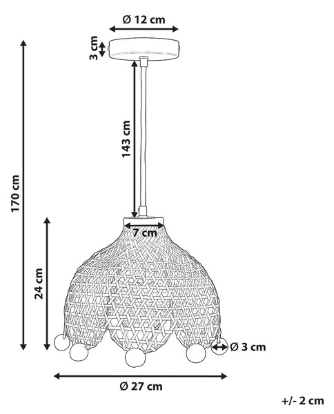 Závesná lampa prírodné ratanové tienidlo boho štýl svietidlo do obývacej izby a spálne