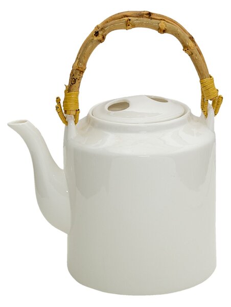 Biela porcelánová kanvica na čaj Nia - Ø 13 * 23 cm / 1500 ml - Clayre & Eef