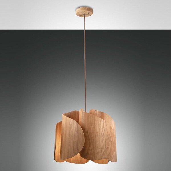 Fabas Luce 3672-40-132 - Luster na lanku PEVERO 1xE27/40W/230V drevo