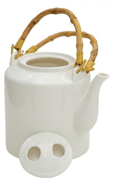 Biela porcelánová kanvica na čaj Nia - Ø 13 * 23 cm / 1500 ml - Clayre & Eef