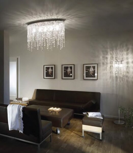 Ideal Lux - Krištáľové stropné svietidlo RAIN 3xE14/40W/230V lesklý chróm