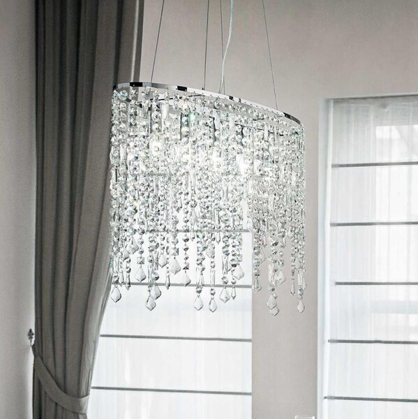 Ideal Lux - Krištáľový luster na lanku RAIN 5xE14/40W/230V číra