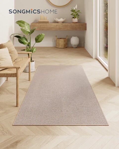 SONGMICS Obdélníkový koberec Rafus 80x150 cm hnědý