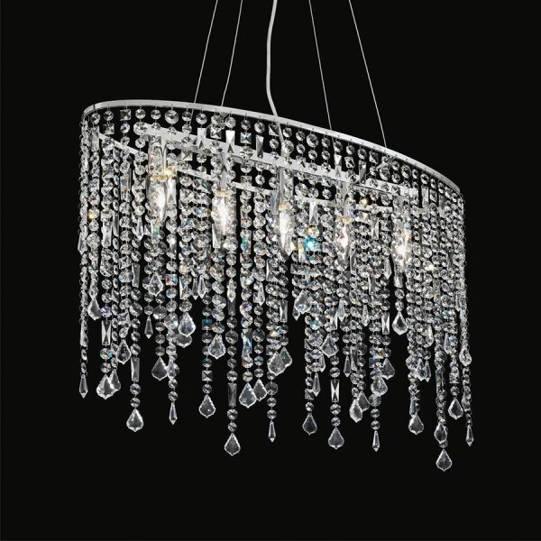 Ideal Lux - Krištáľový luster na lanku RAIN 5xE14/40W/230V číra