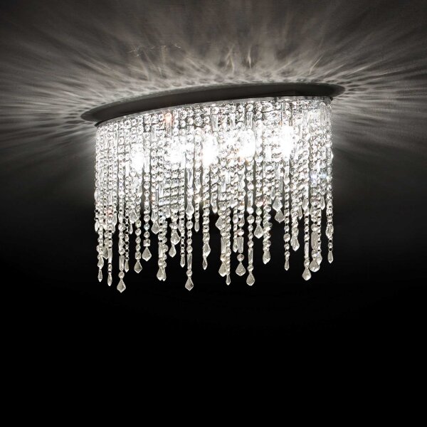Ideal Lux - Krištáľové stropné svietidlo RAIN 3xE14/40W/230V lesklý chróm