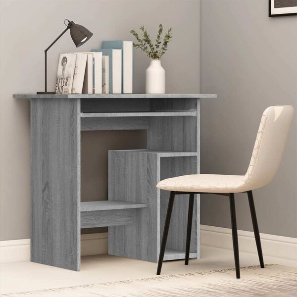 Maison Exclusive - písací stôl šedý Sonoma 80x45x74 cm drevený materiál