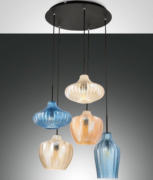 Fabas Luce 3725-49-363 - Luster na lanku OLBIA 5xE27/40W/230V