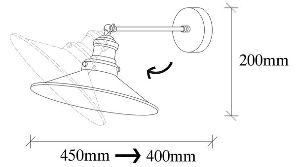 Opviq Nástenná lampa Saglam I čierna/zlatá