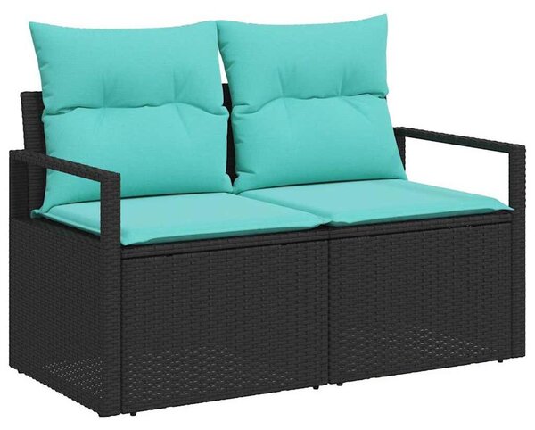 Maison Exclusive - Sedacia súprava 6 ks Schwarz Poly-Rattan