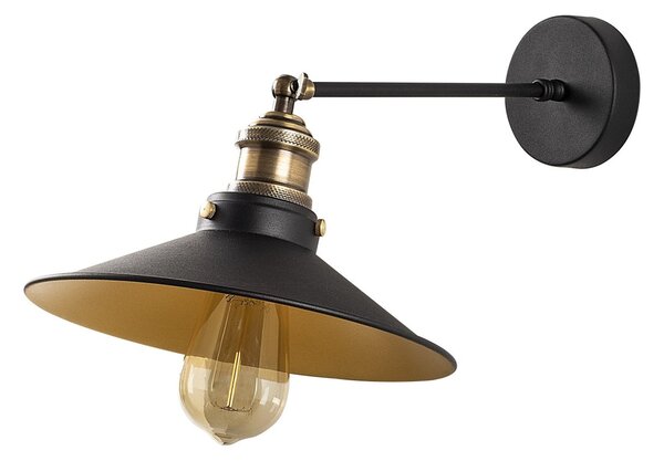 Opviq Nástenná lampa Saglam I čierna/zlatá