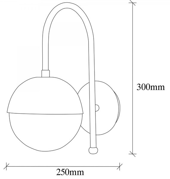 Opviq Nástenná lampa Karsor mosadz