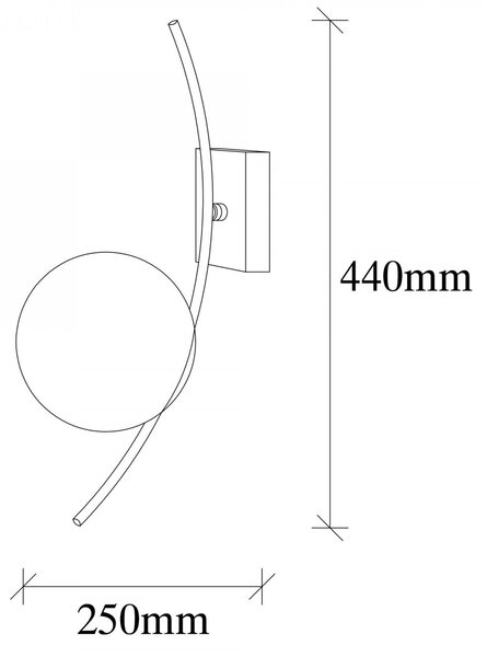 Opviq Nástenná lampa Hila čierna/biela