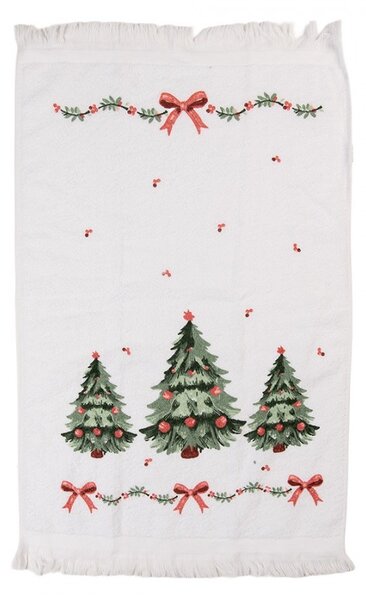 Kuchynský froté uterák so stromčekmi Christmas Harmony - 40*66 cm - Clayre & Eef