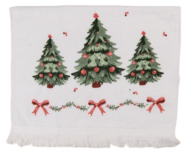 Kuchynský froté uterák so stromčekmi Christmas Harmony - 40*66 cm - Clayre & Eef