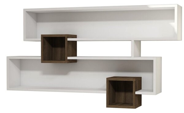Kalune Design Nástenná polica Karen orech/biela