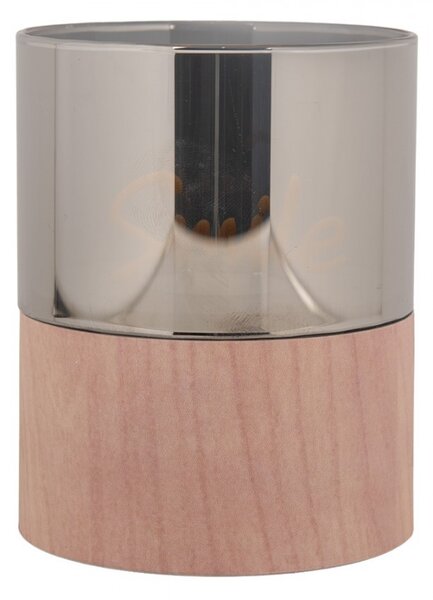 Hnedá sviečka Smile Led Candle - Ø 8*10 cm / 3*AAA - Clayre & Eef