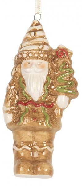 Závesná ozdoba perníkový Luskáčik Gingerbread Cott - 6*4*11 cm - Clayre & Eef