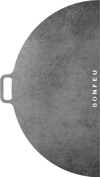 BonFeu BonPlancha 1/2 plech na pečenie na ohnisko Ø60 cm - Kvalitná oceľ - 60x30x1,6 cm