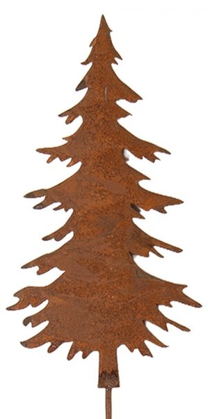 Rustikálny hrdzavý zápich stromček Christmas Tree Rust L - 11*1*52 cm - Clayre & Eef