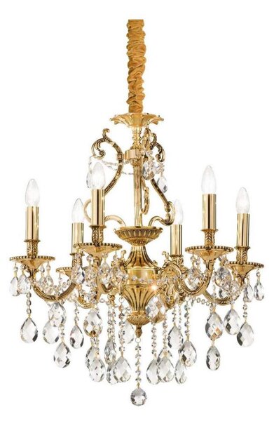 Ideal Lux - Krištáľový luster na reťazi GIOCONDA 6xE14/40W/230V pr. 62 cm zlatá