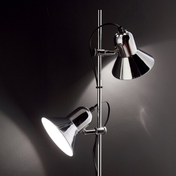 Ideal Lux - Stojacia lampa POLLY 2xE27/60W/230V lesklý chróm