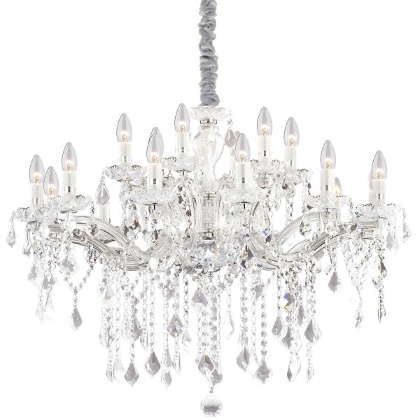 Ideal Lux - Krištáľový luster na reťazi FLORIAN 18xE14/40W/230V pr. 86 cm číra