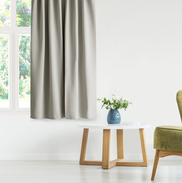 Záves AmeliaHome Blackout s priechodkami svetlobéžový, veľkosť 140x245