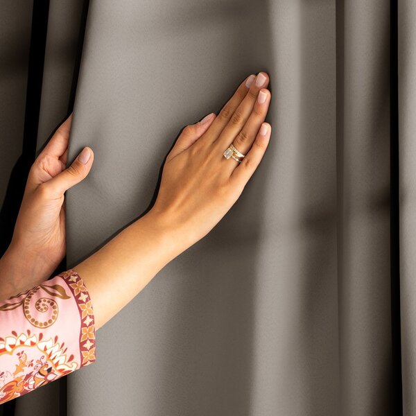 Záves AmeliaHome Blackout s priechodkami svetlobéžový, veľkosť 140x245