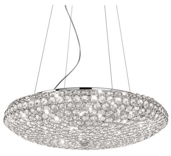 Ideal Lux - LED Krištáľový luster na lanku KING 12xG9/3W/230V pr. 65 cm chróm