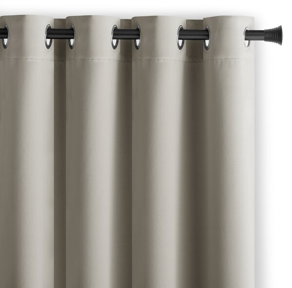Záves AmeliaHome Blackout s priechodkami svetlobéžový, veľkosť 140x245