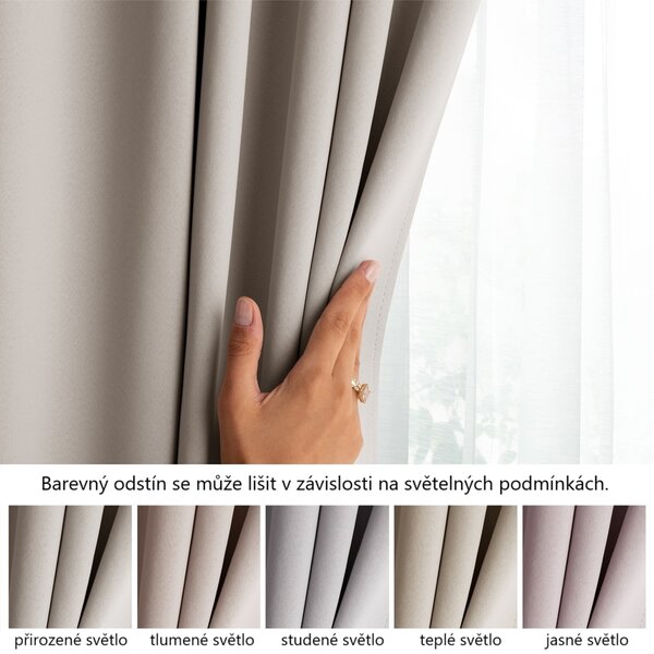 Restilo Záves AmeliaHome Blackout s multifunkčnou páskou svetlobéžový, veľkosť 140x245