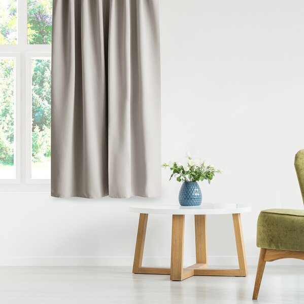 Restilo Záves AmeliaHome Blackout s multifunkčnou páskou svetlobéžový, veľkosť 140x245