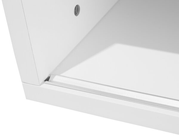 TV stolík tmavé drevo biela MDF posuvné dvierka skrinka úložný priestor na TV s uhlopriečkou do 70ʺ moderný štýl obývačka