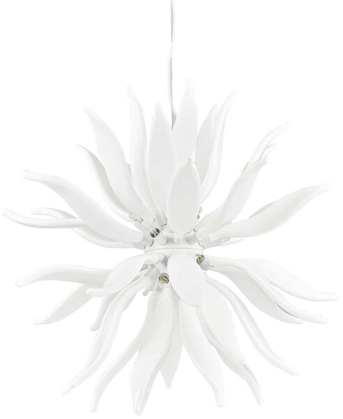 Ideal Lux - LED Luster na lanku LEAVES 12xG9/3W/230V pr. 80 cm biela