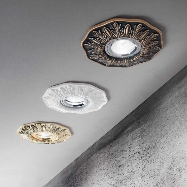 Ideal Lux - Zapustené stropné svietidlo POLKA 1xGU10/50W/230V bronz