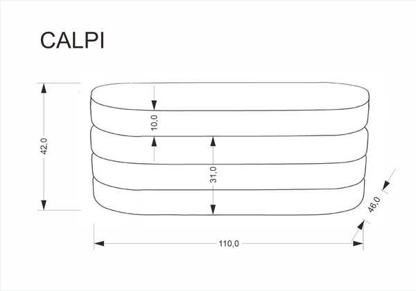 HALMAR Čalúnený taburet Calpi popolavo sivý