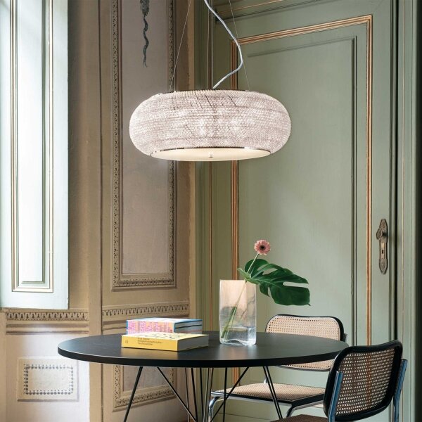 Ideal Lux - Krištáľový luster na lanku PASHA 14xE14/40W/230V pr. 65 cm chróm