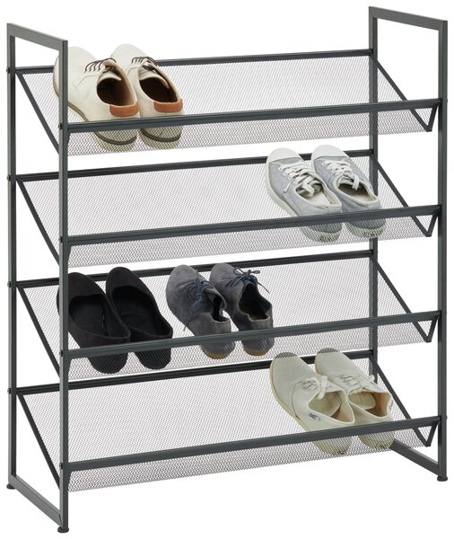 REGÁL NA TOPÁNKY, čierna, 72/80/30 cm Xora - Skrine, regály & police na topánky
