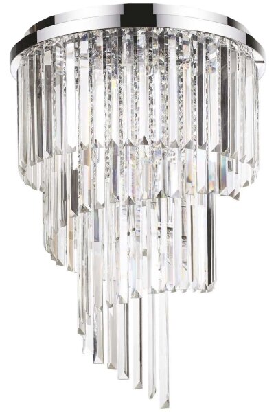 Ideal Lux - Krištáľový prisadený luster CARLTON 12xE14/40W/230V chróm