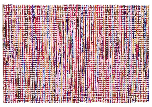Koberec viacfarebný polyester bavlna 160 x 230 cm obdĺžnikový ručne tkaný boho eklektický