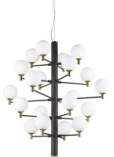 Ideal Lux - LED Luster na lanku COPERNICO 20xG9/3W/230V pr. 86 cm čierna