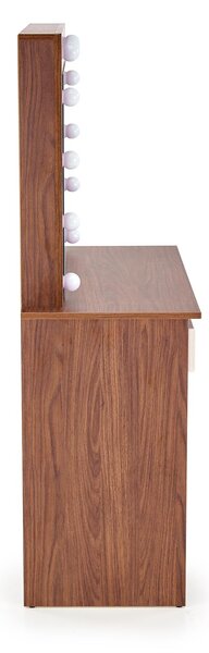 HALMAR Toaletní stolek HOLLYWOOD s LED osvětlením 94 cm kašmírový/ořech