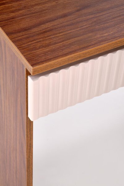 HALMAR Toaletní stolek HOLLYWOOD s LED osvětlením 94 cm kašmírový/ořech