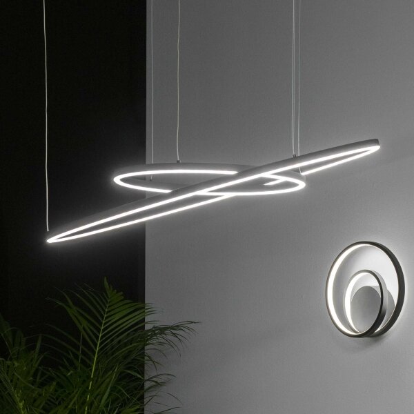 Ideal Lux - LED závesný luster na lanku ORACLE SLIM LED/29W/230V 3000K, priemer 50 cm, čierna
