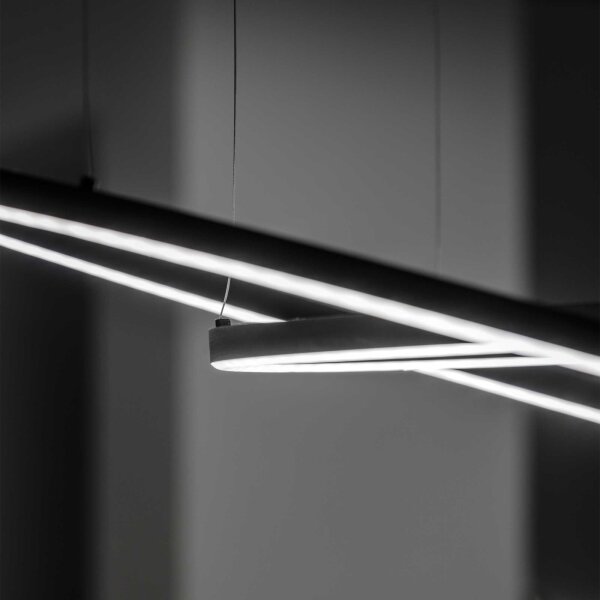 Ideal Lux - závesný LED luster ORACLE SLIM LED/29W/230V 4000K pr. 50 cm čierny