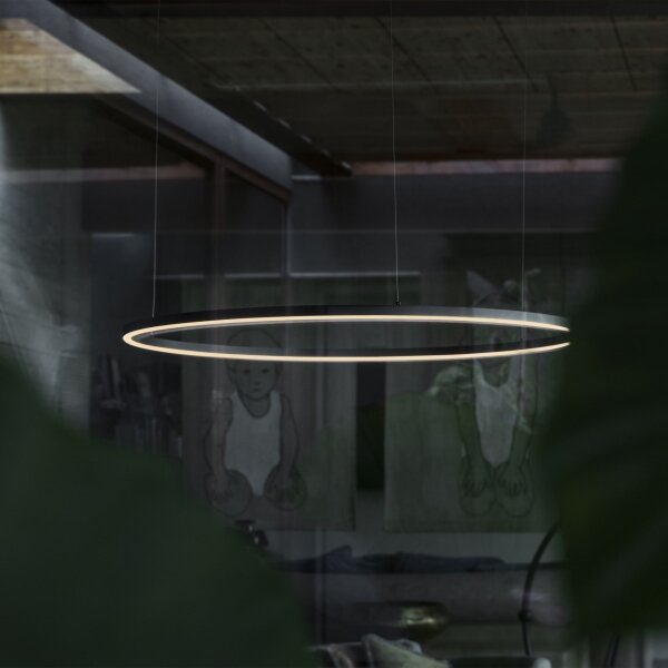Ideal Lux - LED závesný luster na lanku ORACLE SLIM LED/29W/230V 3000K, priemer 50 cm, čierna