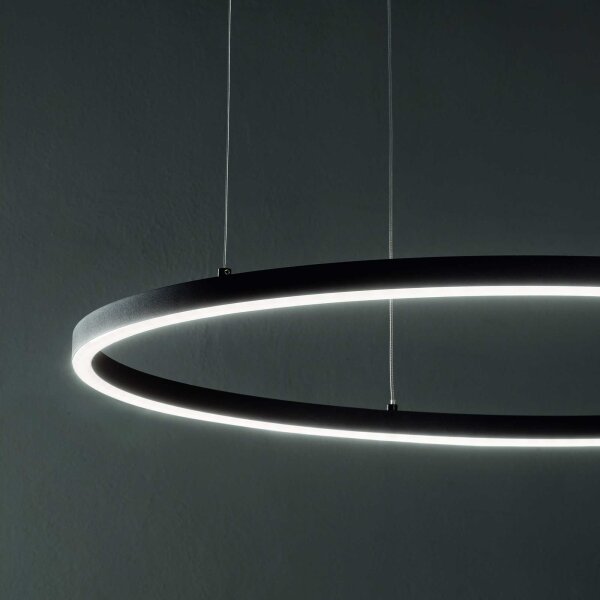 Ideal Lux - LED závesný luster na lanku ORACLE SLIM LED/29W/230V 3000K, priemer 50 cm, čierna