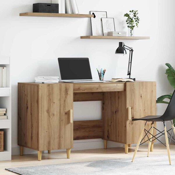 Maison Exclusive – písací stôl z drevovláknitej dosky s povrchovou úpravou imitujúcou orechové drevo, rozmer 140 x 50 x 75 cm