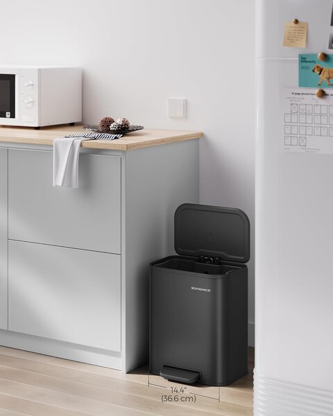 SONGMICS Odpadkový koš Plutar 20 L černý