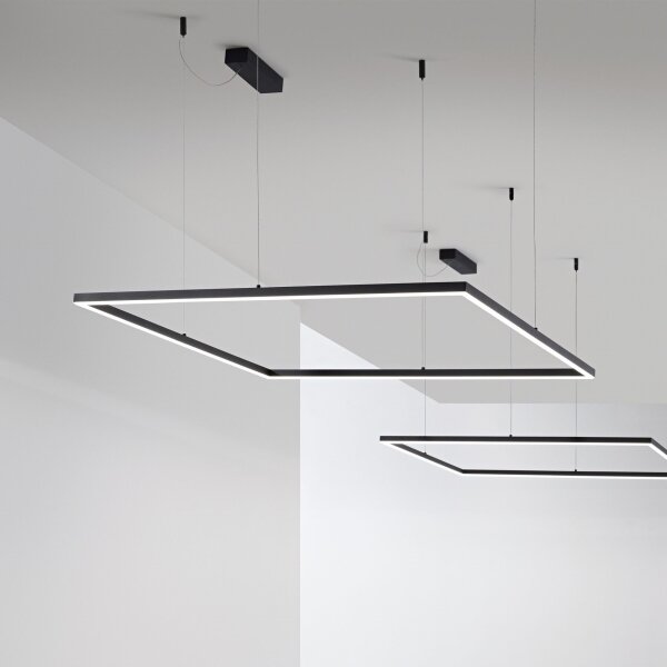 Ideal Lux - LED luster na lanku ORACLE SLIM LED/33W/230V 3000K 50x50 cm čierny